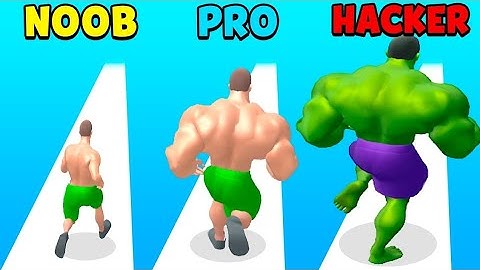 NOOB vs PRO vs HACKER | In Muscle Rush | With Oggy And Jack | Letestgaming Part-1|