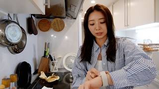 【1日vlog】朝4:50起きで始まるバタバタお仕事の1日【外食多め/朝活/モチベ0でも習慣化するコツ/隙間運動/ダイエット】

