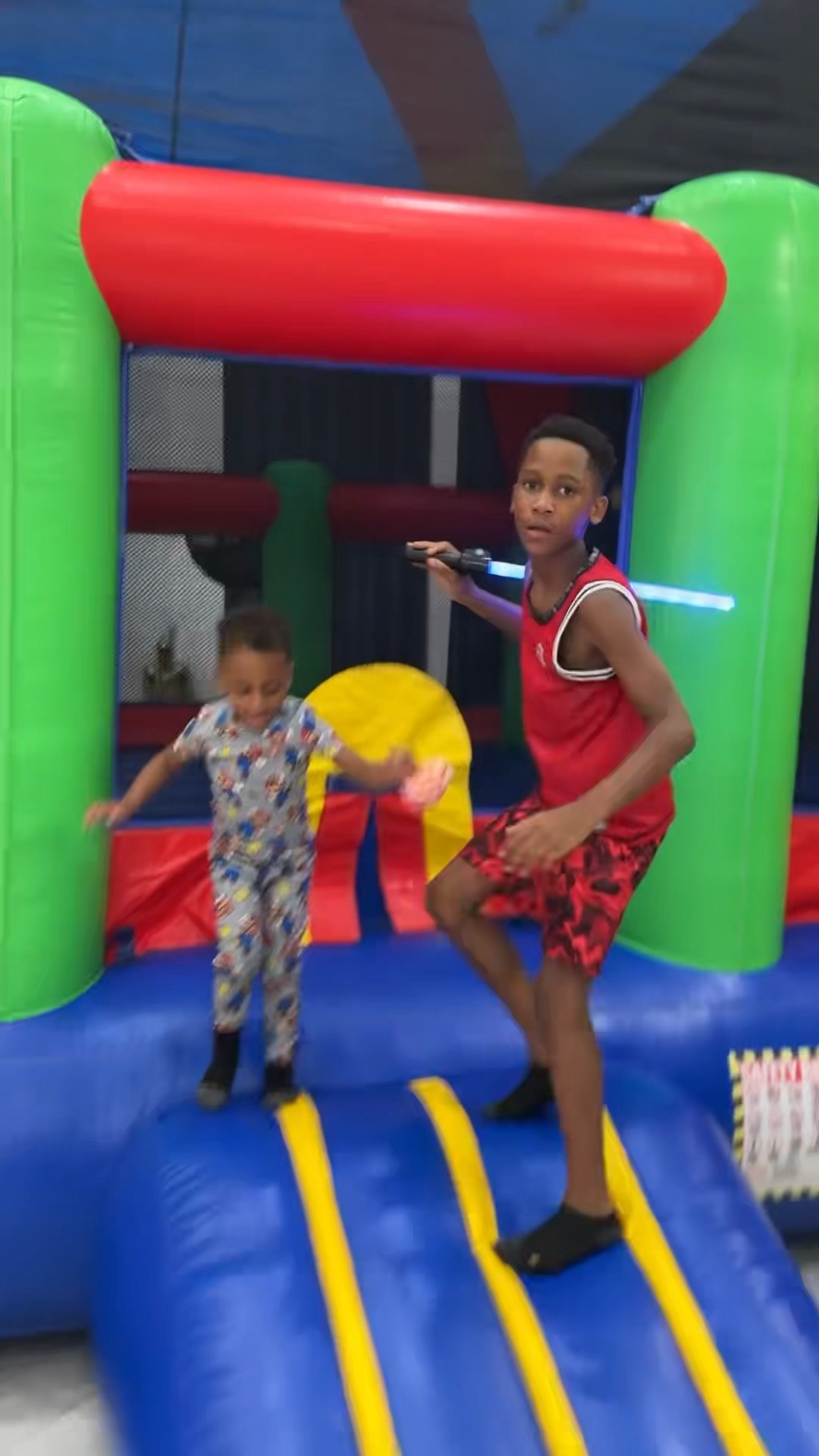 Dad gets mad and makes kids get out bounce house #shorts