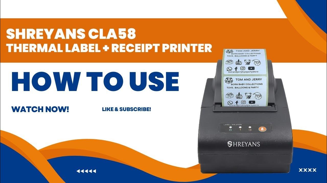 Shreyans CLA58 Thermal Label + Receipt printer (2" inch) (USB