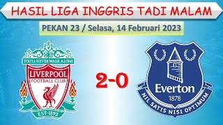 Last Night's Premier League Results │ Week 23 │ Liverpool vs Everton │ Current Standings │