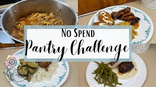 No Waste NO SPEND Pantry Challenge || Quick and Easy Meals on a Budget