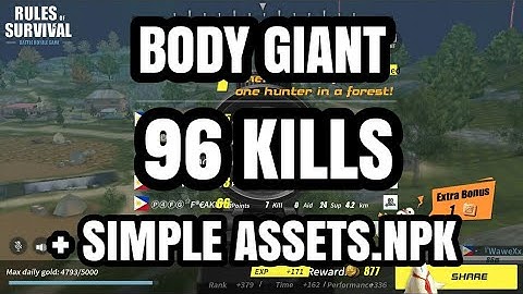 NEW ASSETS.NPK AFTER UPDATE + GIANT BODY WITH SIMPLE ASSETS  #RULESOFSURVIVAL #ROSHACK #ROS