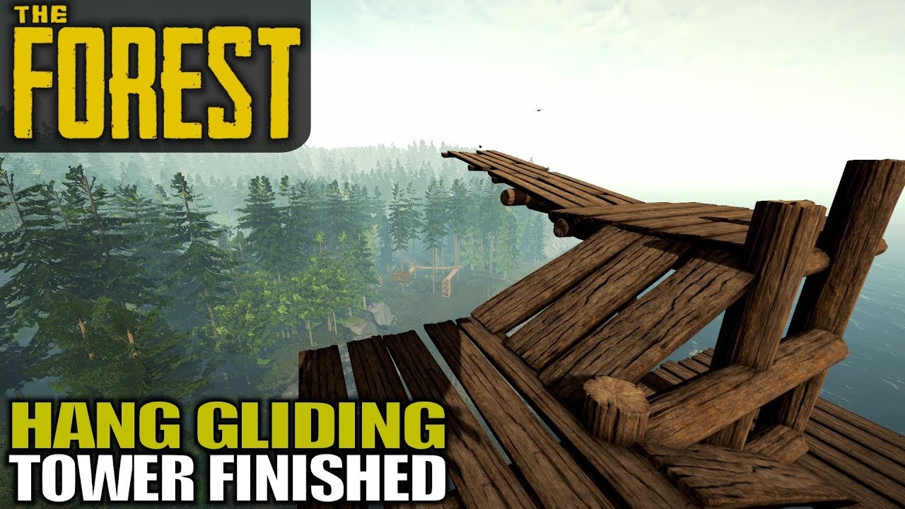 HANG GLIDING TOWER FINISHED | The Forest | Let's Play Gameplay | S15E15