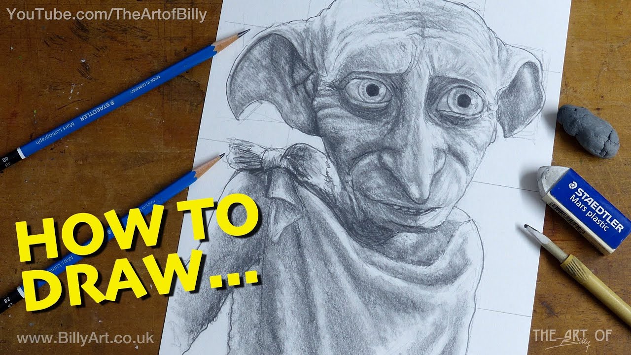 How To Draw Dobby the House Elf from Harry Potter - YouTube