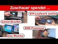 Überraschung 🤔 Zuschauer spendet ZIP-Laufwerk ✅ Monitor ✅ AMD Prozessor ✅ Drucker 👍