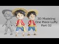 Blender luffy One Piece 3D Modeling Tutorial Part 02