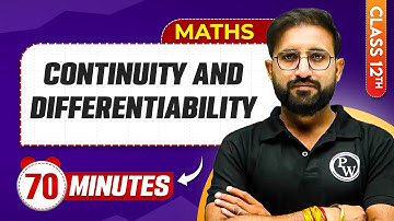 Continuity and Differentiability in 70 Minutes | Class 12th Maths | Mind Map Series