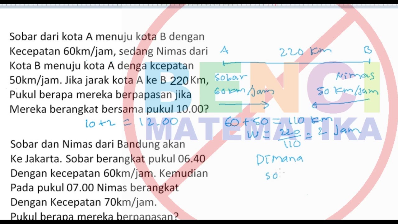 Materi Soal Berpapasan Matematika Sd