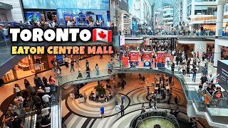 Toronto Saturday Eaton Centre Mall Walking Tour Canada 4k