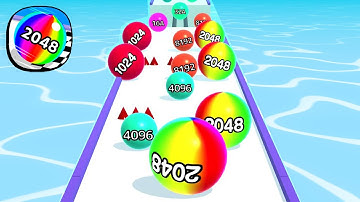 Ball Run 2048 - All Levels Gameplay Android, iOS ( Levels 4370 )