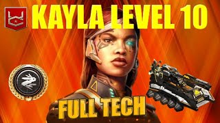 War Commander Kayla Level 10 Full Tech.