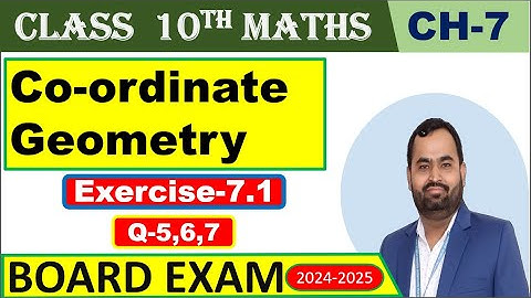 Class 10th Chapter 7 Co-ordinate Geometry  Exercise 7.1 New Book PSEB CBSE 2023-2024 Part 2