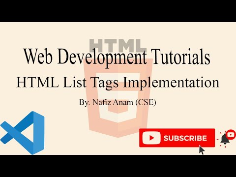 How to do List Tags Implementation || Web Development || Nafiz Anam