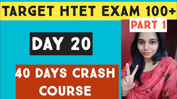 Day 20 - part 1- 40 days crash course for htet exam, hssc pgt, kvs, nvs dsssb, aps // NS CLASSES