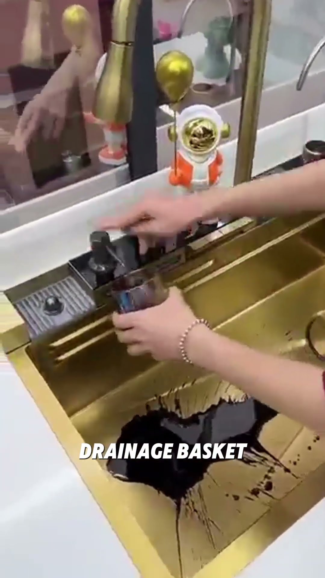 ?Gold Stream Multifunctional Waterfall Kitchen Sink- Product Link in Bio( # 1418 )@MaviGadgets‬