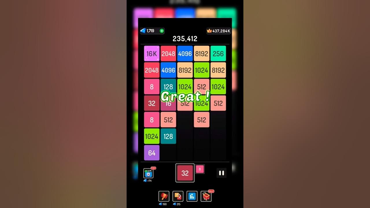 X2 Blocks game ll 😇 Scoring 32k 😇 ll YouTube