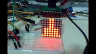 MAX7219 driving a 8x8 LED grid