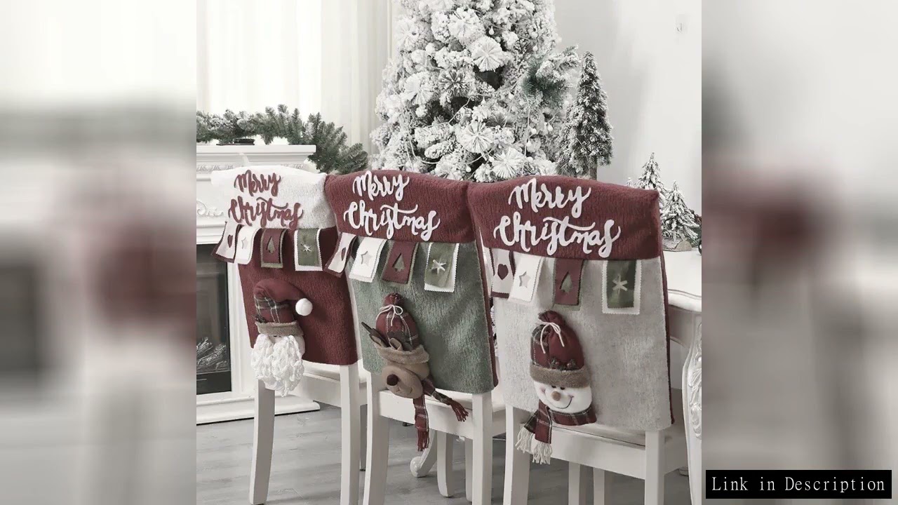 Christmas Chair Cover Christmas Party Party Supplies Home Table Dinner Chair Seat Cover Decoration X