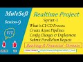 Mulesoft  realtime project session9 vitechtalks  sprint1 cicd process for mule deployment