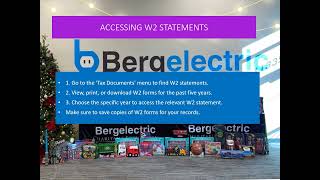 Bergelectric Pay stubs & W2s