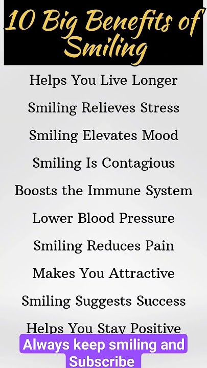 10 Big Benefits of Smiling. #smile #benefits #health