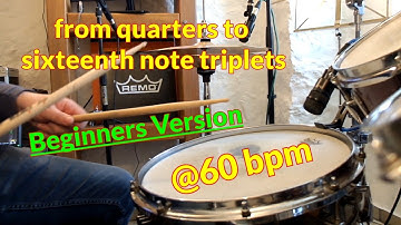 Beginners Version - from quarters to sixteenth triplets   Notenbaum @60 bpm