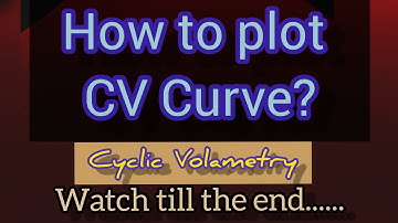 CV PLOT| How to plot Cyclic voltamtry plot | Cyclic voltamogrammes| CHI work station