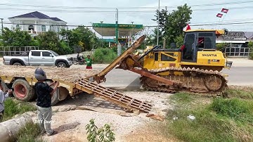 Bulldozer DH17C2 Perfectly Skill Building Road Construsction The Water Using Blue Stones For Forest