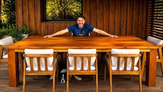 J’ai fabriqué cette table en Iroko qui pèse très lourd 😮‍💨