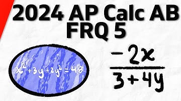 2024 AP Calculus AB FRQ 5 Solution | Calculus 1 Exercises