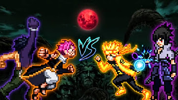 Gray OP (New) & Natsu OP (all form) VS Naruto V3 OP & Sasuke Rinnegan V2 OP in Jump Force Mugen