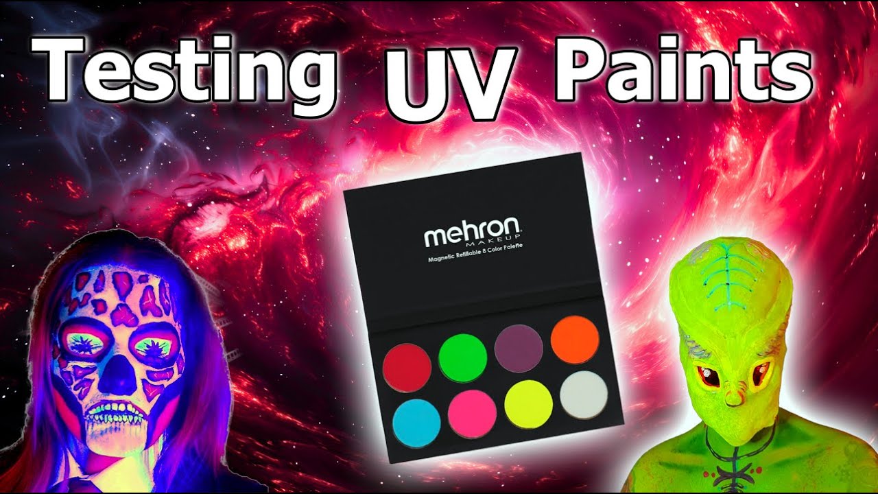 How Bright Are Mehron’s UV Paints? 2 Glow-in-the-Dark Alien Makeup  Looks