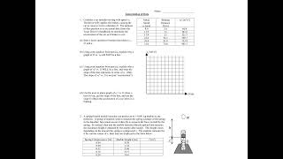 Homework - Linearization of Data instructions