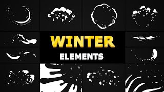 Snow Motion Elements Motion Graphics Templates