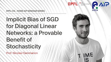 "Implicit Bias of SGD for Diagonal Linear Networks: a Provable Benefit of Stochasticity" Flammarion