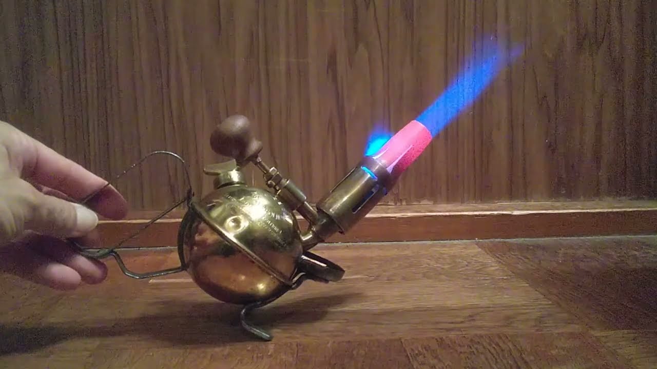 Max Sievert U Ball  Vintage Gasoline Blotorch  Blow Lamp Soldering Torch lötlampe Soplete Benzin
