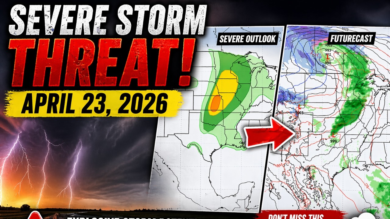 Severe Storm Threat Today ⚠️ Tornadoes, Hail & Wind Possible - YouTube