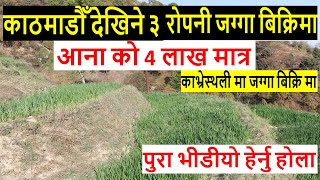 काभ्रेस्थलीमा ३ रोपनी जग्गा बिक्रि मा sasto jagga bikrima | real estate nepal | hamro bazar | agent