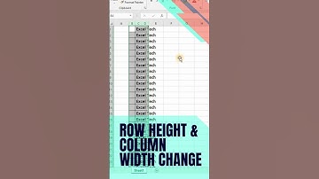 Row height & column width change simply #shorts  #shortsviral  #exceltips #excel