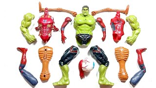 Avengers Toys Assemble Spider-Man, Hulk Smash, Iron Man And Siren head ~ Avengers