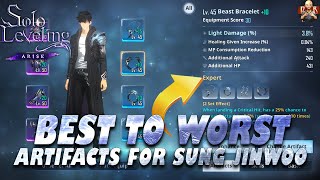 [Solo Leveling: Arise]  (outdated) Most COMPREHENSIVE ARTIFACT guide for Jinwoo!