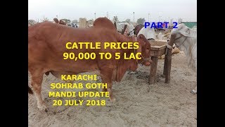 Cattle Prices - Karachi Sohrab Goth Mandi Update 20 July 2018 - Part 2