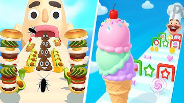 Sandwich Runner 🆚 Stacky Ice Cream Runner🌻🧿🌺🌈Max Levels Walkthrough Android IOS Update Gameplay 3900