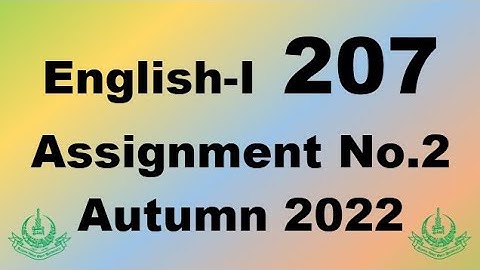 AIOU Code 207 Solved Assignment No.2 Autumn 2022