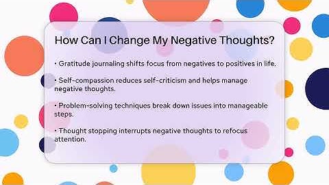 How Can I Change My Negative Thoughts? - Inside Body Image