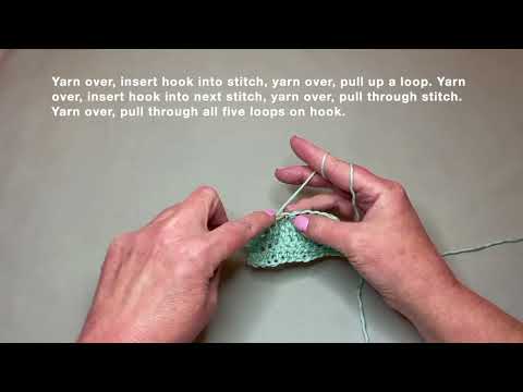 Left Hand Half Double Crochet Decrease (hdc dec)
