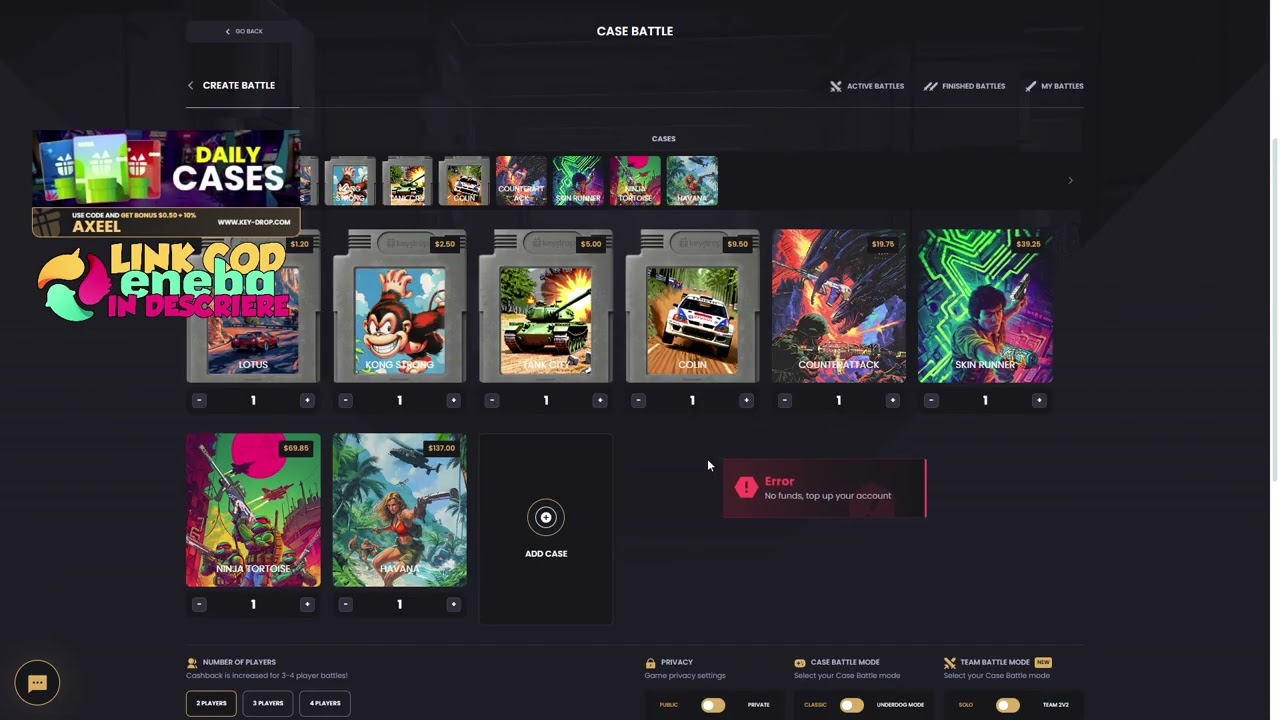 INCERCAM SA DEBLOCAM TOATE DAILY CASE-URILE (KEYDROP)