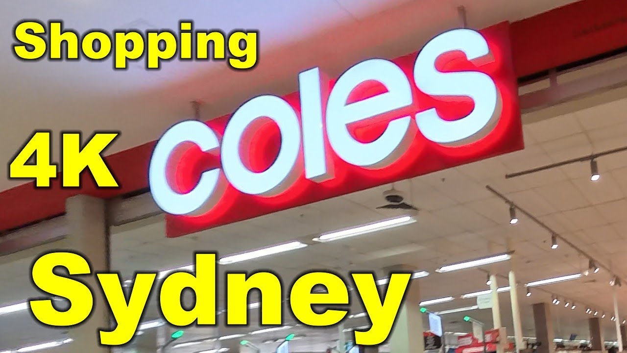 Shopping Coles, Sydney, Australia - 4K