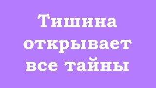 Тишина открывает все тайны